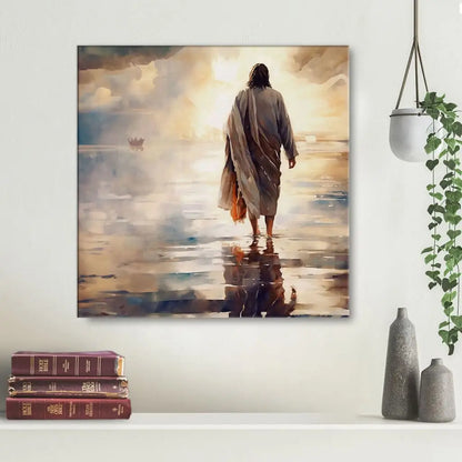 Jesus Walking on Water Wall Art Canvas Print