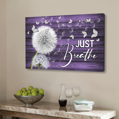 Just Breathe Wall Art Canvas, Christian Wall Art