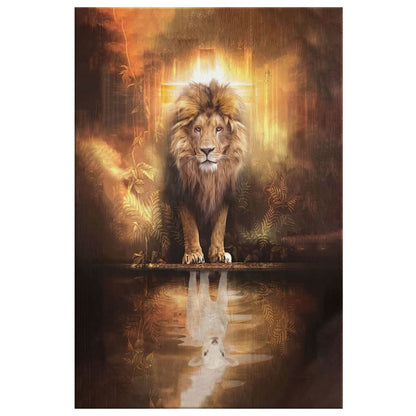 Lion and Lamb Canvas Wall Art, Lion and Lamb Picture