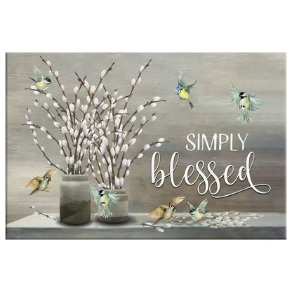 Christian Canvas Wall Art, Simply Blessed Wall Decor